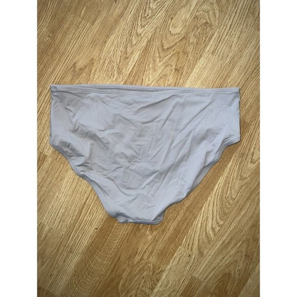 Andie Swim Bikini Bottom Light Gray NWTS $50 Stone XXL New High Waist Full V - Picture 3 of 4
